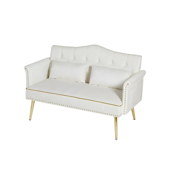 Cream White 2 Seater Sofa