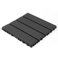 Plastic Interlocking Decking Tiles, 44 Packs Of Terrace Decking Tiles, 12 Inches X 12 Inches Waterproof For All Weather Use, Backyard Pool Decking Tiles, Dark Gray