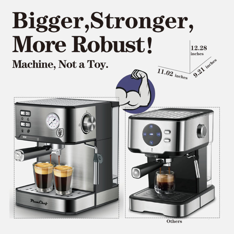 20 Bar Professional Espresso Machine With Milk Frother, Single & Double Shot, Ese Pod Compatible, Pressure Display, Removable Water Tank For Cappuccino, Latte, & Macchiato Home Barista Edition