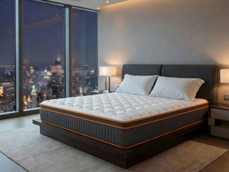 King Size Mattress, 12 Inch Mixed Full Mattress With Memory Foam And Pocket Springs For Stress Relief, Comfortable Sleep, And Area Support, With Moderate Softness And Hardnessking King