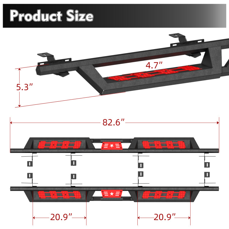 Two Color 6 Running Boards For 2020 2026 Jeep Gladiator Jt 4 Door,Side Steps