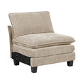Modern Style Armless Chair Taupe Chenille Fabric Upholstery Contemporary Living Room Furniture 1Pc Durable Plywood Plush Comfort