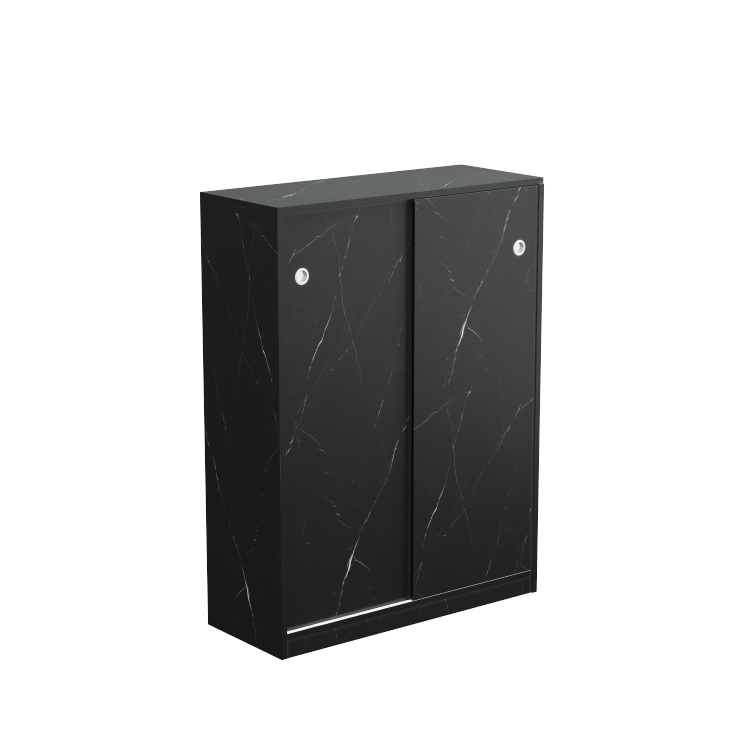Marble Black Shoe Cabient With Sliding Door Have 6 Layers Can Storage At Least30 Pairs Shoes