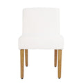 Kip Dining Chair With Honey Oak Wood Legs, Cream White Boucle Fabric