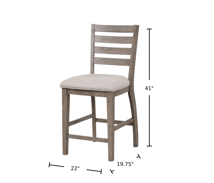 Counter Side Dining Stool W Ladder Back Set Of 2