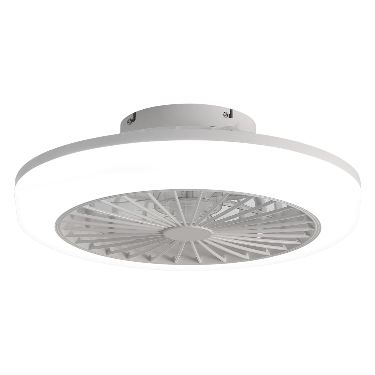 18 Inch Enclosed And Remote, Flush Mount Bladeless Modern Low Profile For Bedroom Kitchen Dining Room