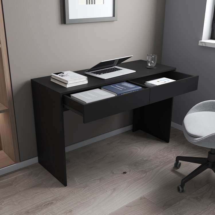 Wenge 2 Drawer Computer Desk