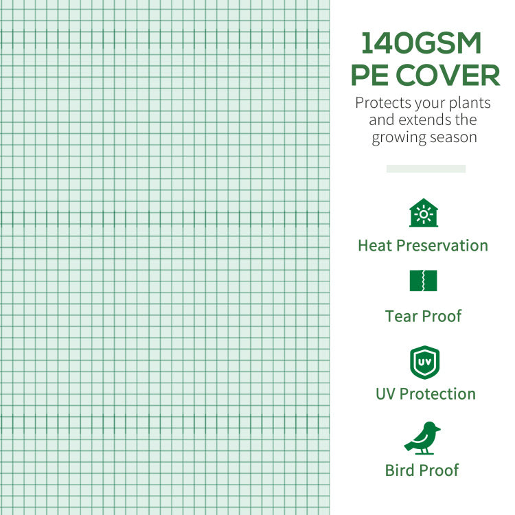Outsunny 13' X 10' X 6.5' Walk In Tunnel Greenhouse With 2 Zippered Mesh Doors & 10 Mesh Windows, Upgraded Gardening Plant Hot House With Galvanized Steel Hoops, Green