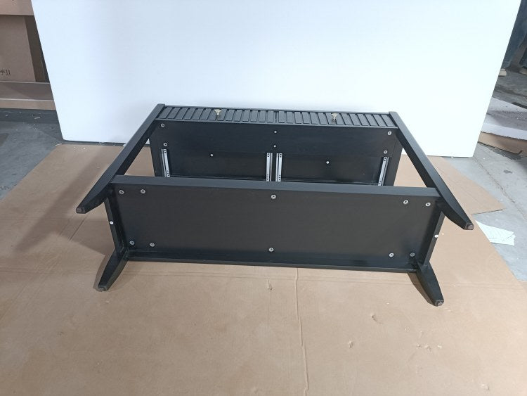 Console Table With Drawers, Narrow Wood Accent Sofa Table Entryway Table With Storage Shelf For Entryway, Front Hall, Hallway, Living Room, Black