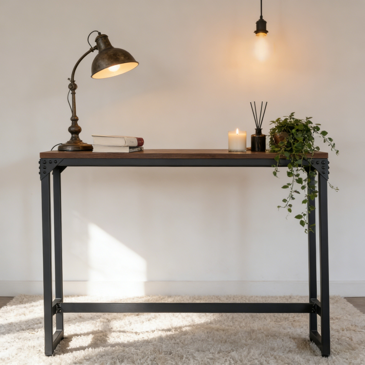 Minimalist Contemporary Industrial Bar Cocktail Logan Table