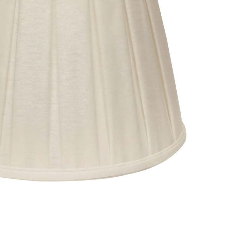 Slant Linen Box Pleat Softback Lampshade With Washer Fitter, White