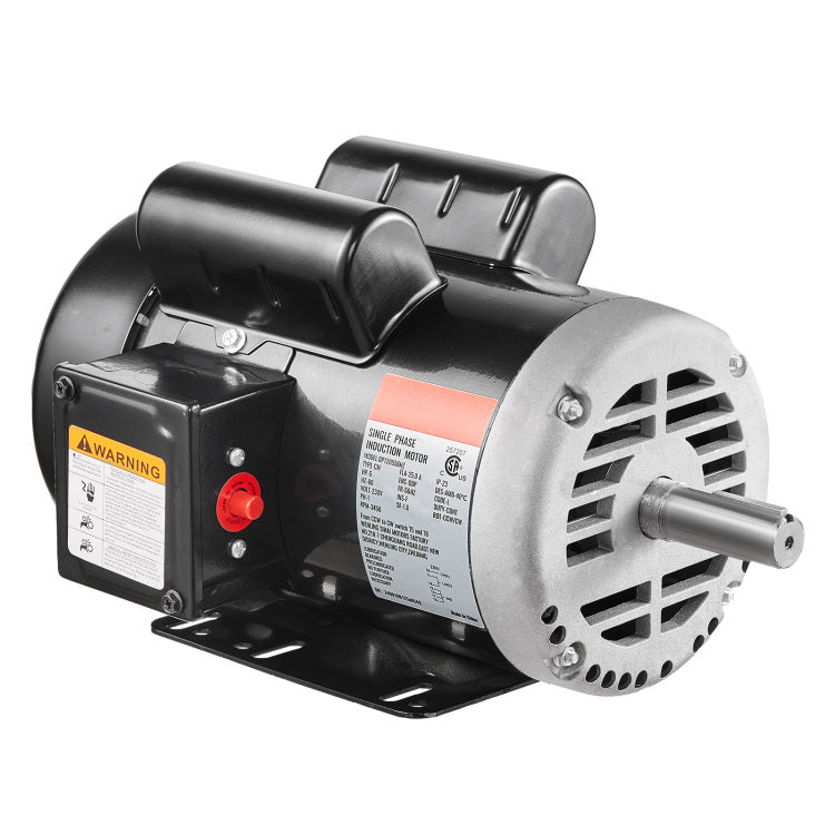 5Hp Air Compressor Electric Motor 230V 25A 3450Rpm 56Hz Frame Cw Ccw Rotation Factory Setting Is Ccw