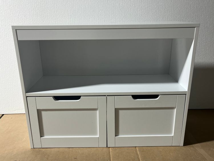 Book Organizer, Toy Storage Cabinet Organizer, White