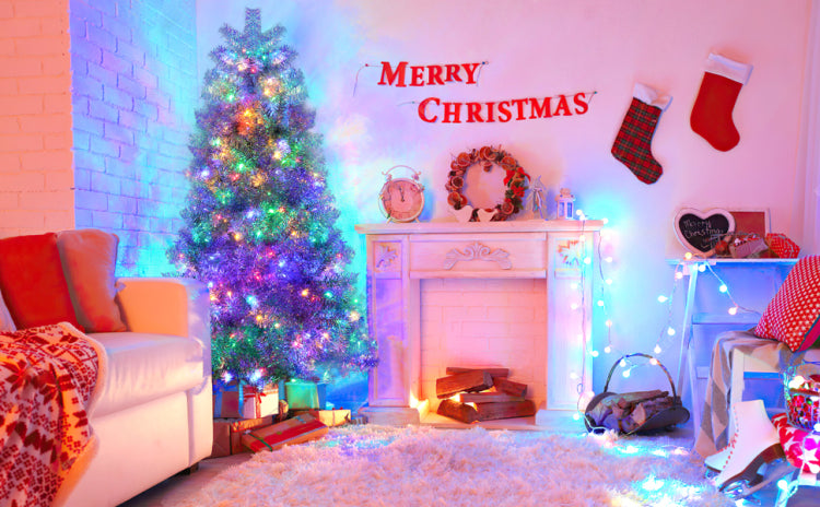6Ft Sliver Pre Lit Artificial Christmas Tree, Hinged Full Tree With Metal Stand, 800 Branch Tips, 300 Led Lights,11 Lighting Modes, Holiday Decoration Tree For Indoor And Outdoor