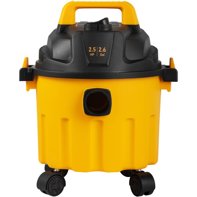 Wet Dry Vac, 2.6 Gallon, 2.5 Peak Hp, 3 In 1 Shop Vacuum With Blowing Function, Portable With Attachments To Clean Floor, Upholstery, Gap, Car, Etl Listed, Yellow