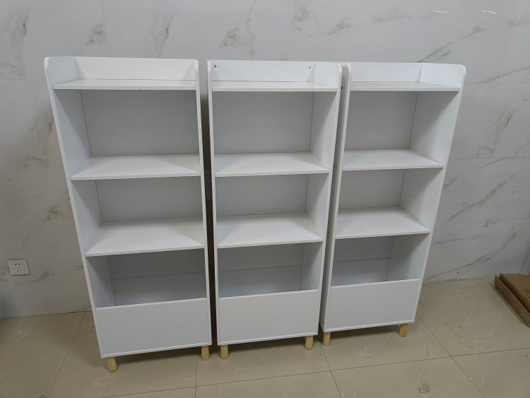 Kids 4 Tier Bookcase, Children'S Book Display, Bookshelf Toy Storage Cabinet Organizer For Children'S Room, Playroom, Nursery