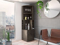 Seattle Bar Cabinet, Eight Bottle Cubbies, Two Large Open Shelves