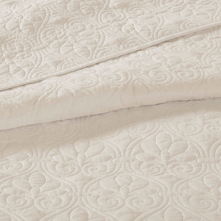 Reversible Bedspread Set Cream King