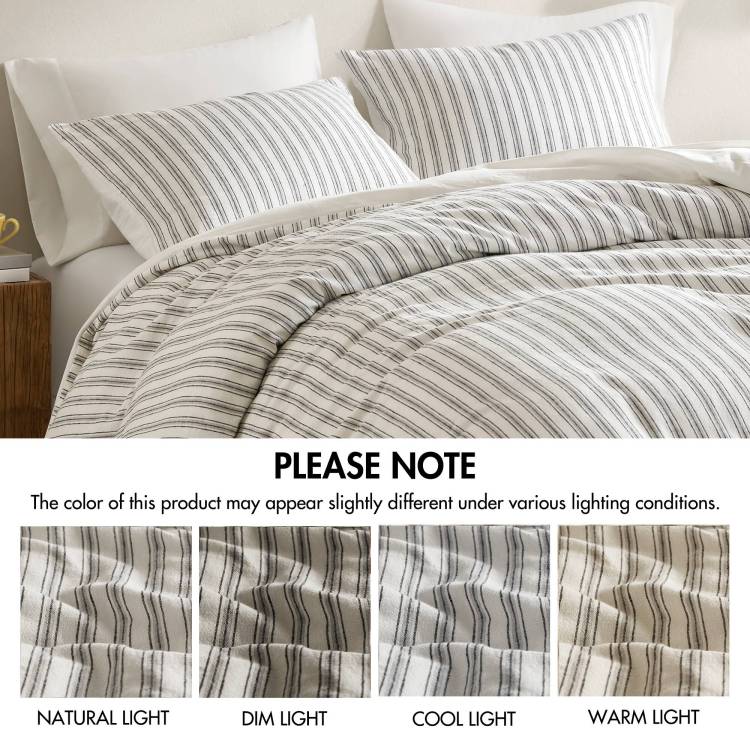 3 Pcs Queen Duvet Set Grey