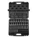 3 8" Drive Impact Socket Set, Sae 1 4" 3 4" And Metric 6 19Mm 90 Piece Socket Set, 6 Point Cr Mo Alloy Steel For Auto Repair, Includes Extension Bars Universal Joint Adapter Lock Storage Case