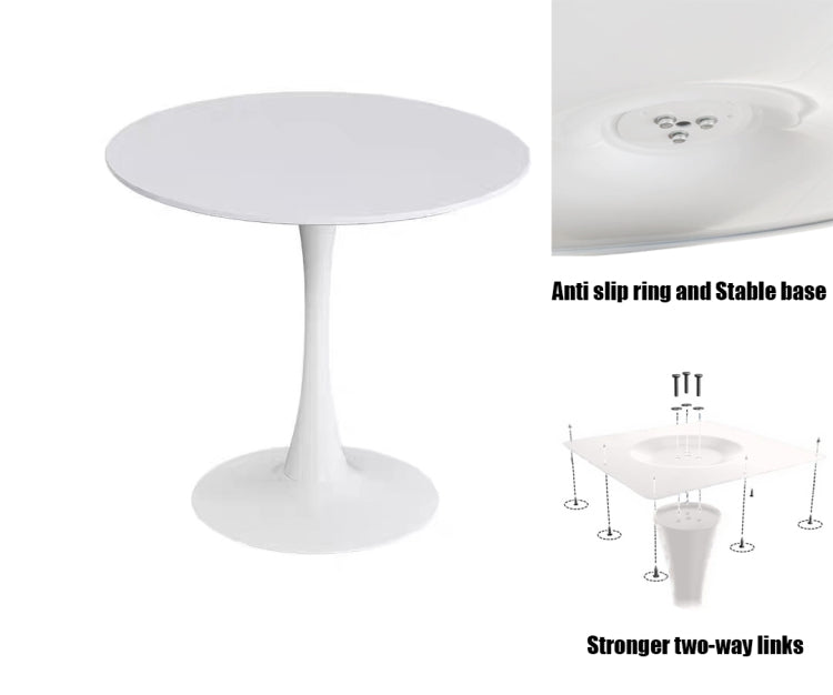 Modern Round Dining Table, 31.5'' Kitchen Dining Room Furniture, Coffee Table, Leisure Table, Living Room Table, Oval Dining Table, Whtie