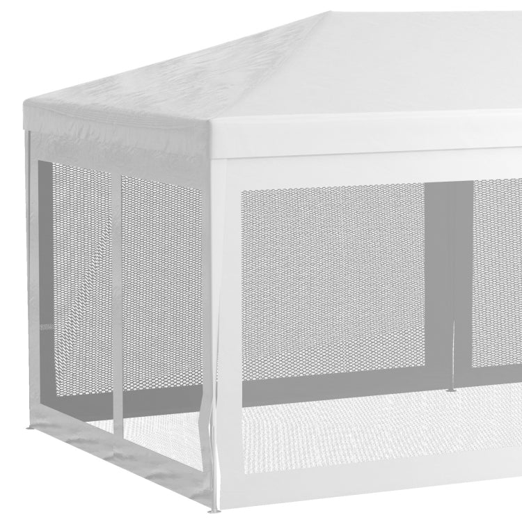 Outsunny 10' X 20' Party Tent, Outdoor Wedding Canopy & Gazebo With 6 Removable Sidewalls, Shade Shelter For Events, Bbqs, White