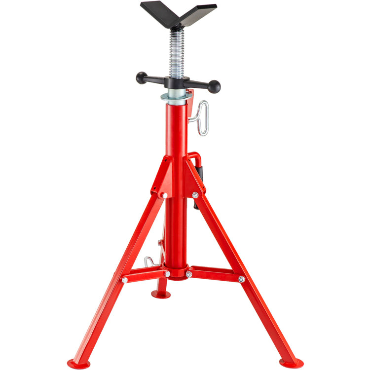 V Head Pipe Stand Adjustable Height 28 52 Inch, Pipe Jack Stands 2500 Lb. Capacity,Folding Portable Pipe Stands 1 2 To 12 Inch Pipe Supporting,Steel Jack Stands