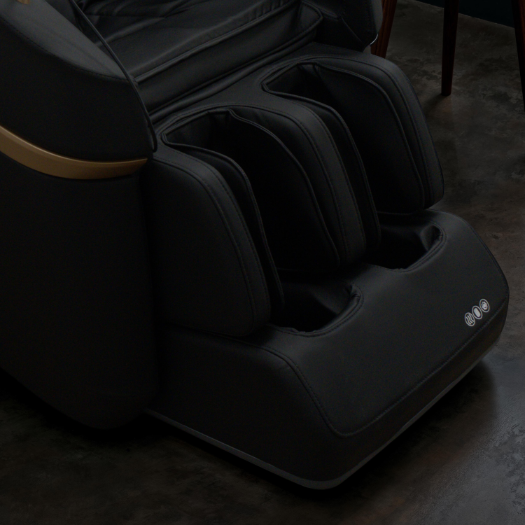 Black Massage Chair With A Tablet Controller