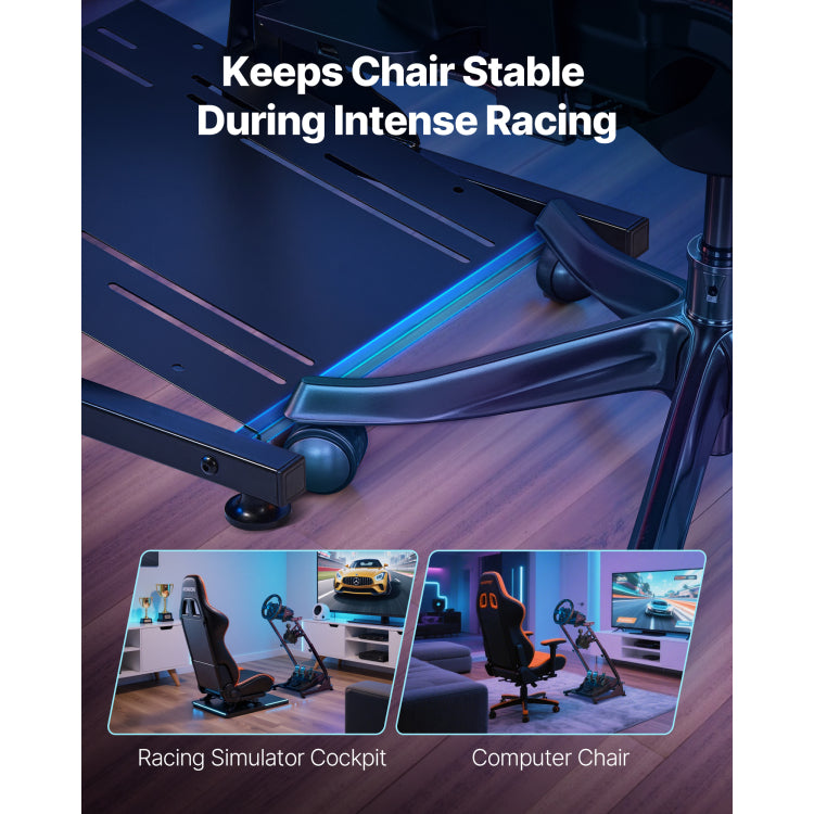 Racing Wheel Stand, Adjustable & Foldable Simulator Stand For Logitech G29 G27 G920 G923, Thrustmaster T300Rs T300Gt T248 Ts Pc Tsxw Gaming Cockpit,Pedals Simulator Not Included
