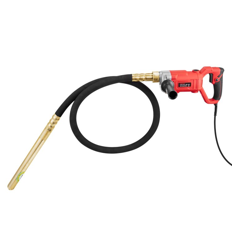Handheld Concrete Vibrator, 950W Electric Vibrator 13000 Vpm, Electric Concrete Vibrating Tool With 6.6Ft 2M Shaft Rod, Portable Pencil Cement Vibrator Remove Air Bubble And Mix Concrete