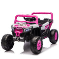 12V Kids Ride On Electric Utv W 2.4G Parents Control,Slow Start&Swing Function,Anti Slip Wheels With Front Shock Absorbers,Led Lights,Built In Music Player,Long Lasting Battery,For Kids Aged 3 5