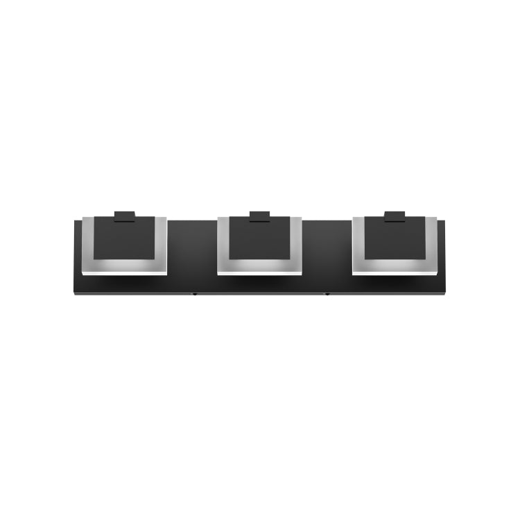 3 Lights Modern Black Vanity Light Up And Down Black Led Vanity Light Fixtures Bathroom Wall Light Over Mirror 6000K