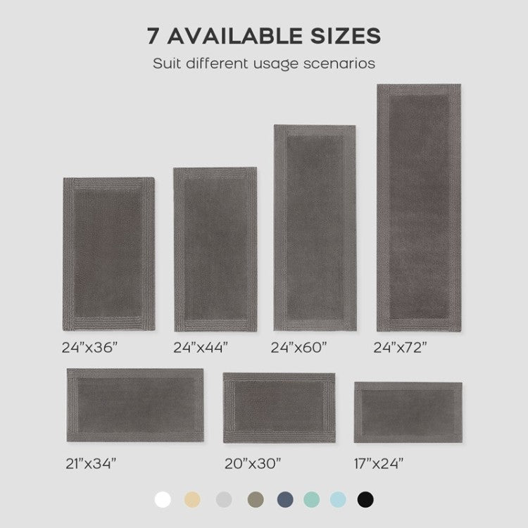 100% Cotton Tufted 3000 Gsm Reversible Bath Rug 24X72"
