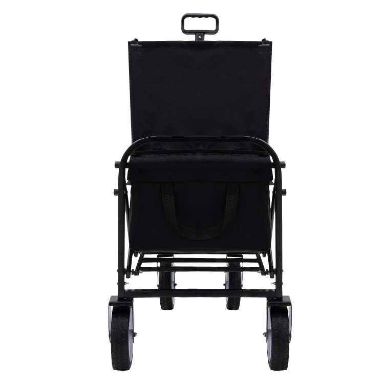 Minimeetall Extention Excollapsible Foldable Wagon Cart Beach Wagon Heavy Duty Utility Cart Utility Wagon Grocery Cart For For Camping Shopping Sports Gardeing Fishing Supports 225Lbs Black