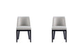 Dining Chair Set Of 2 In Light Gray