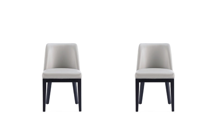 Dining Chair Set Of 2 In Light Gray