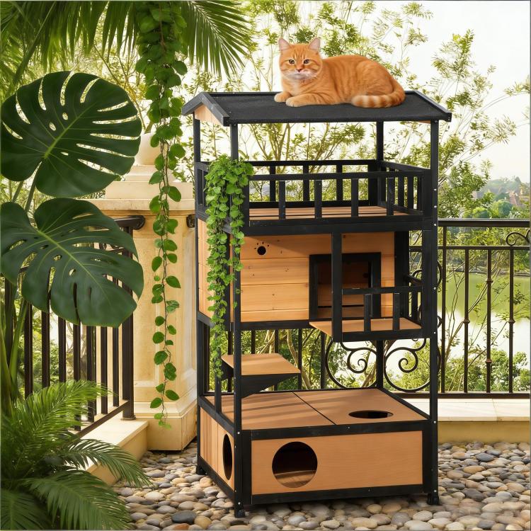Pet House,Wooden Outdoor Cat House