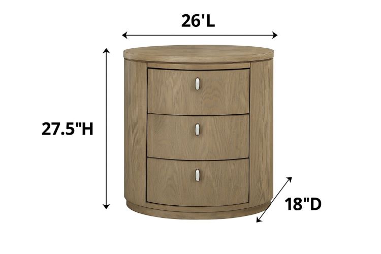 Oval Nightstand Toffee