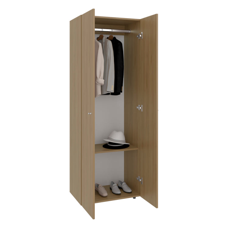 Soham Closet System Slim, Bedroom, Macadamia