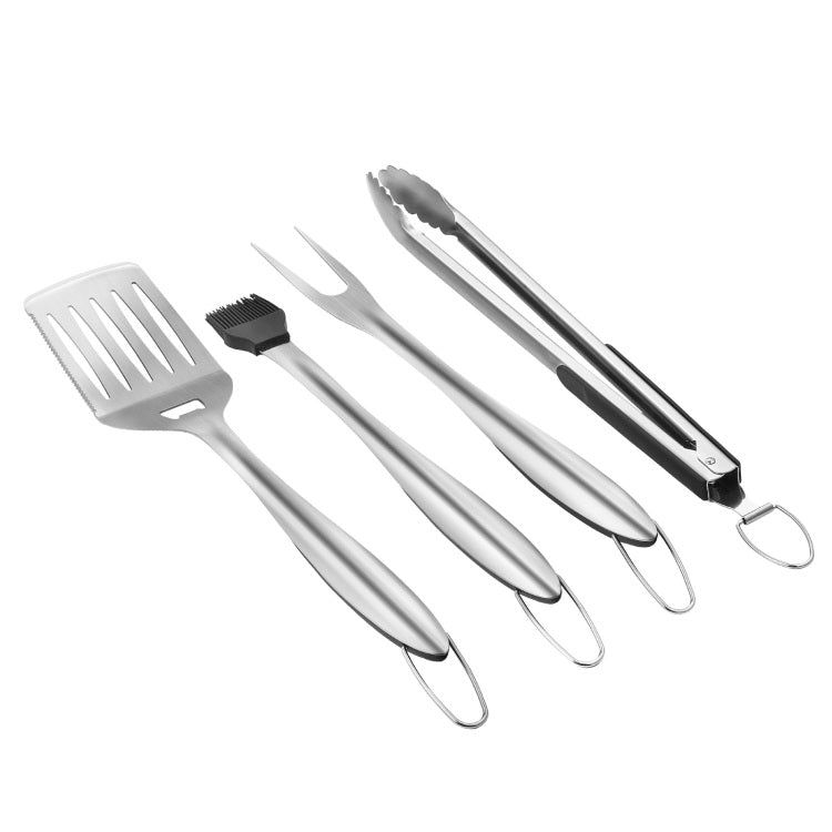 4Pcs Grilling Tool Set Bbq Grill Accessories Stainless Steel Barbecue Utensil