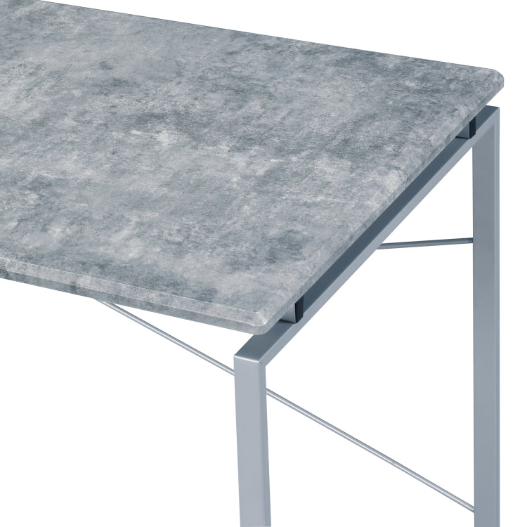 Jurgen Faux Concrete & Silver Finish Writing Desk