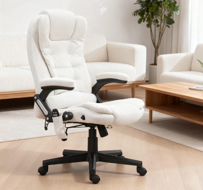 Massage Office Chair With Heat,High Back Massage Desk Chair With Reclining Backrest