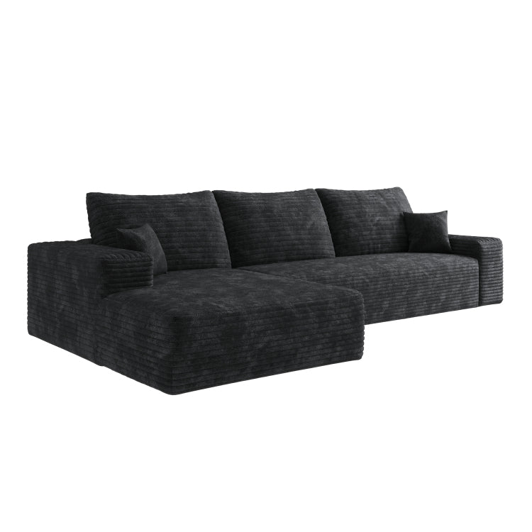 107" Cloud Sectional Couch With L Shape Chaise,Modern Modular Sofa With Deep Seat, Upholstered Couches For Living Room Bedroom,No Assembly Required Plush Corduroy Fabric
