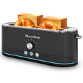 4 Slice Toaster, 7 Browning Settings, Defrost Reheat Functions, Full Body Stainless Steel Housing 1400W ,Anti Fingerprint & Anti Jam Black