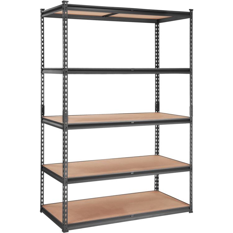 Storage Shelving Unit, 5 Tier Adjustable, 2000 Lbs Capacity, Heavy Duty Garage Shelves Metal Organizer Utility Rack, Black, 48" L X 24" W X 72" H For Kitchen Pantry Basement Bathroom Laundry