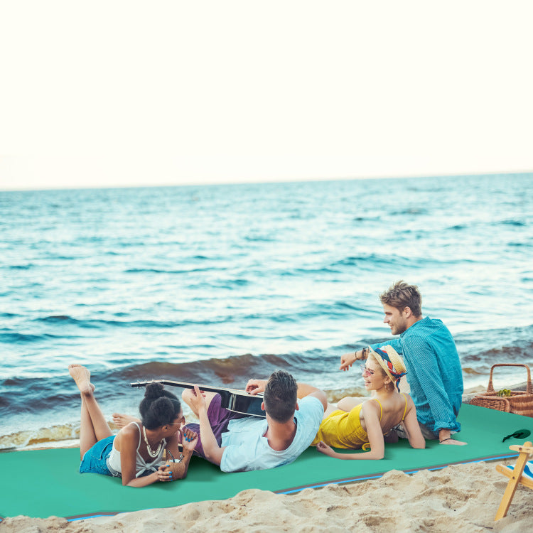 Soozier 12' X 5' Lily Pad Floating Mat With Cup Holder Table, 3 Layer Portable Roll Up Water Mat Float Dock For 2 3 People, On Lake, River, Beach, Swimming Pool, Green