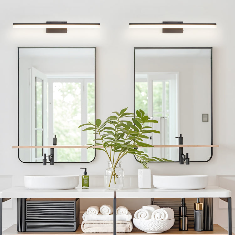 32 Inch Modern Led Bathroom Vanity Light Sleek Black Metal Wall Light For Mirror, Dressing Room Or Sink Area