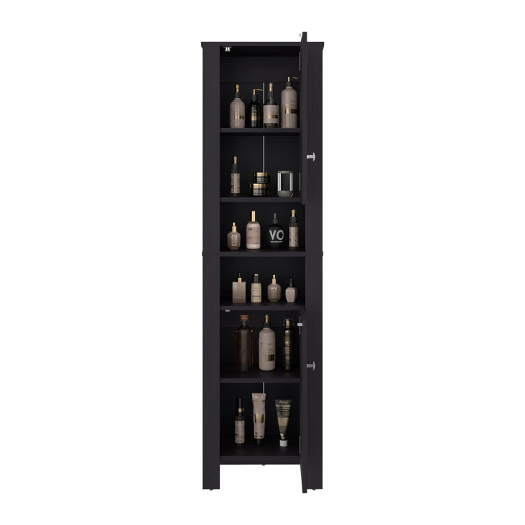 Vanessa Bathroom Cabinet With Auxiliary Storage Modern Freestanding Organizer, Space Saving Bathroom Storage