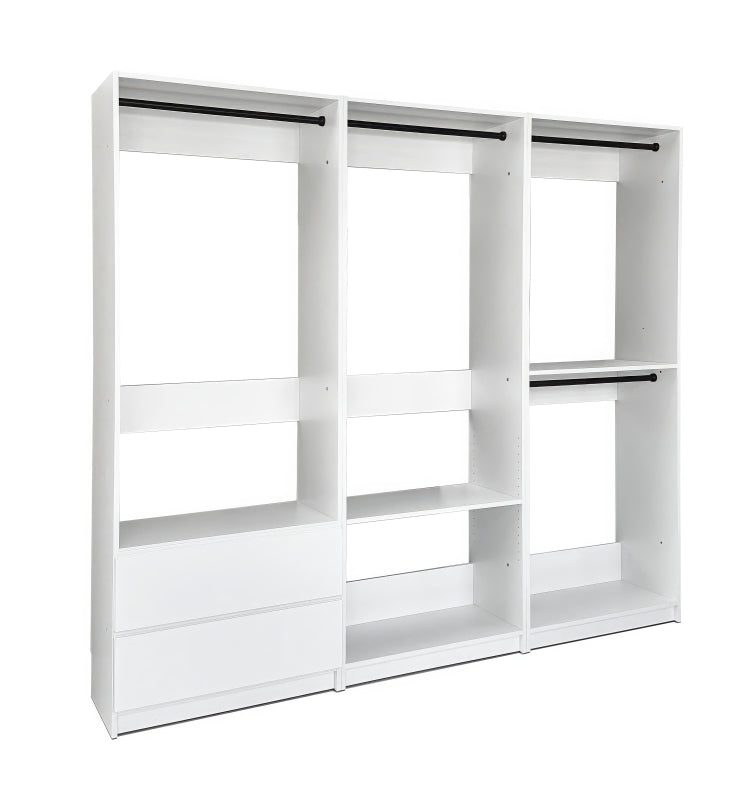 Prosper White Freestanding Walk In Wood Closet System