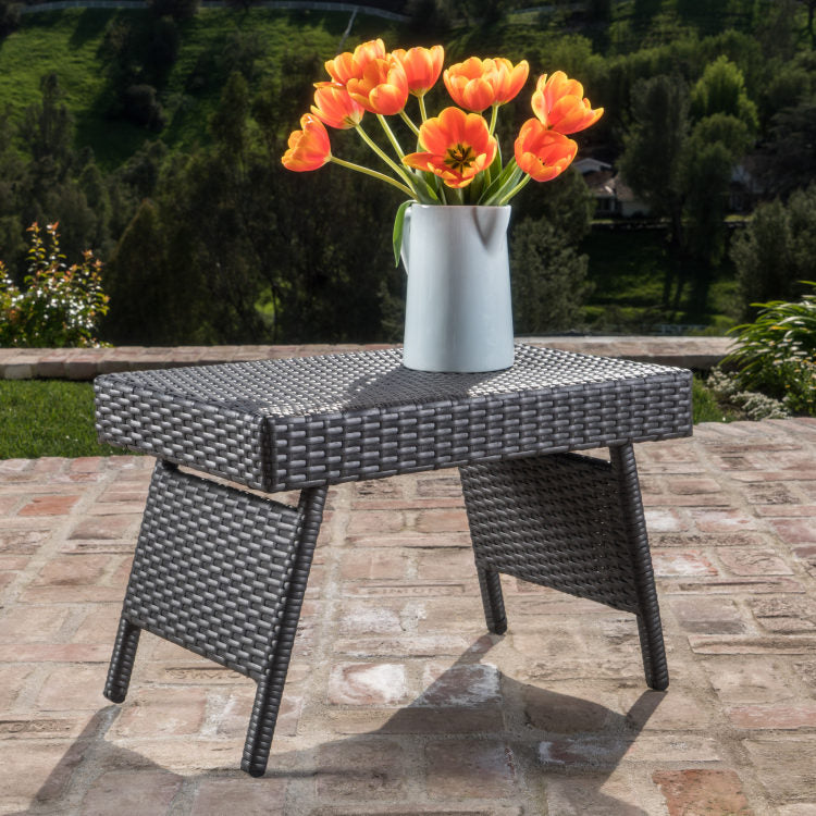 Salem Pe Wicker Snack Table